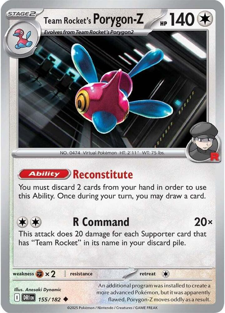 Team Rockets Porygon-Z - 155/182 - Uncommon - Reverse Holo